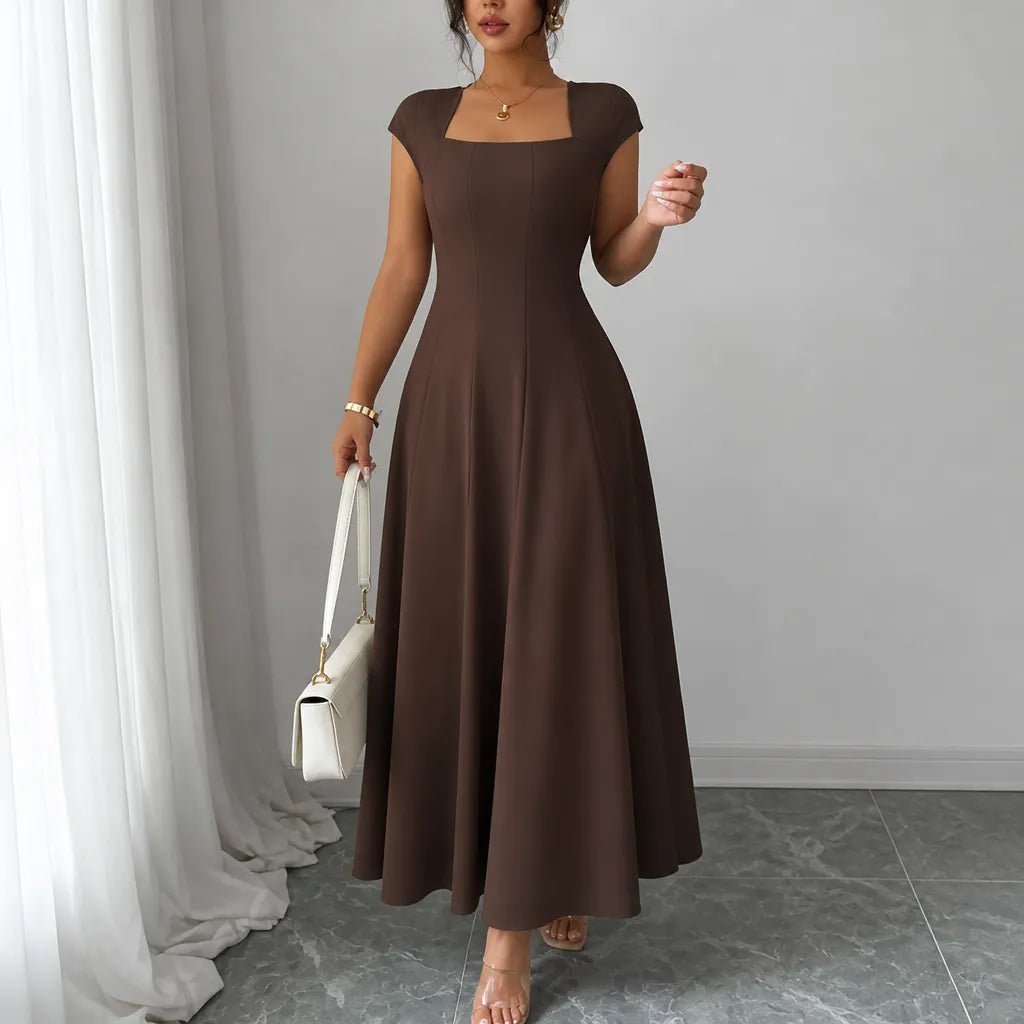 Elowyn | Sculpted Waist Midi Dress