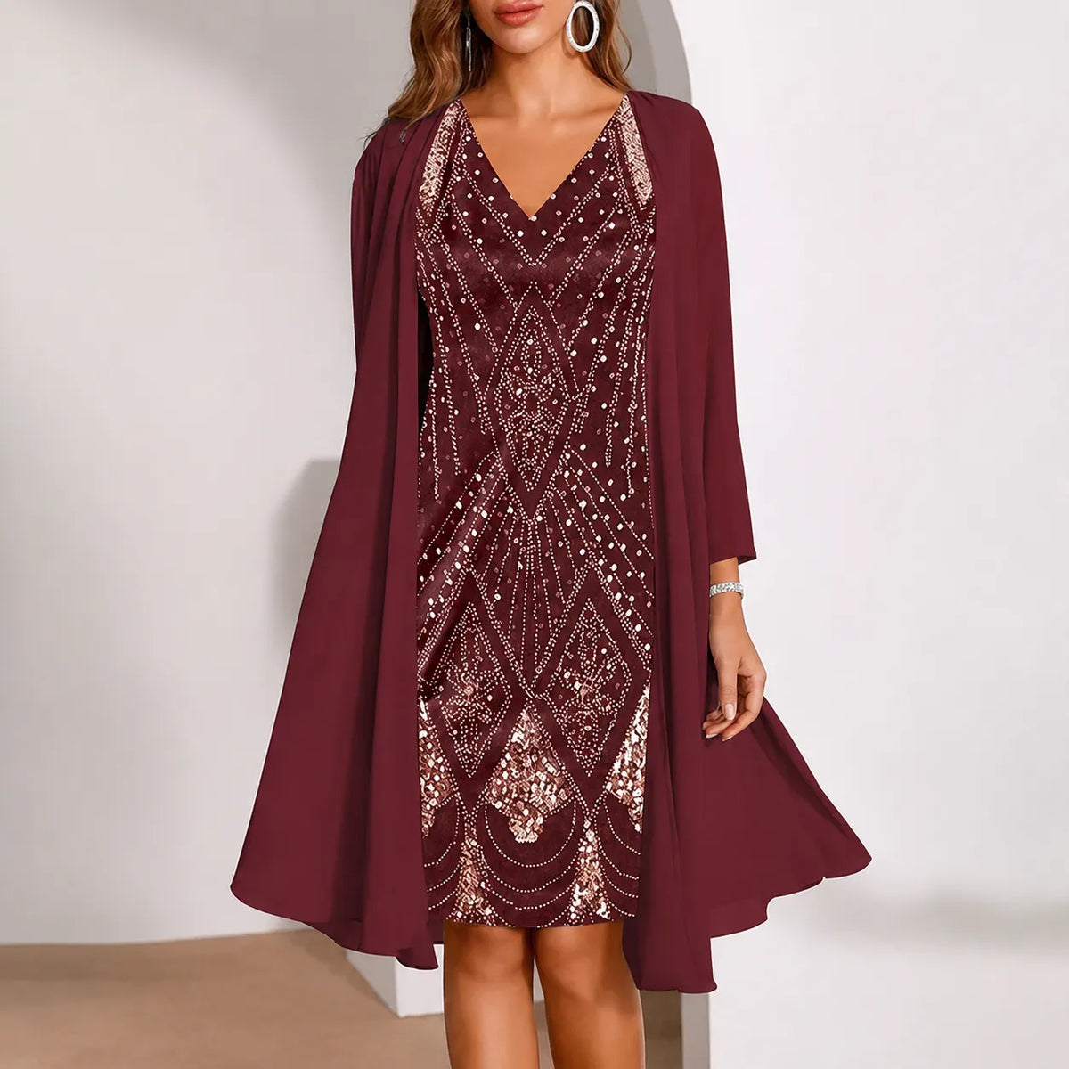 Elyssia | Two-Piece Sequin Dress