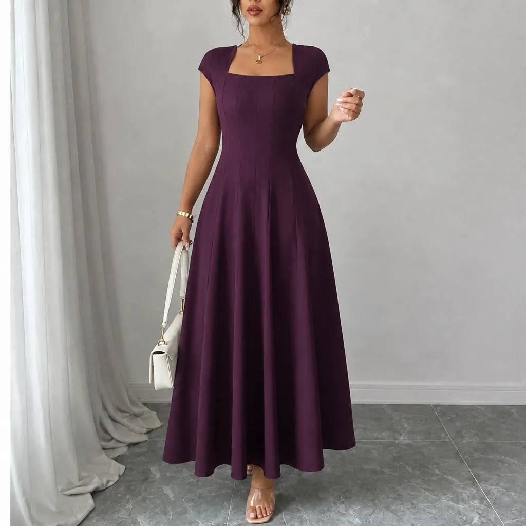 Elowyn | Sculpted Waist Midi Dress