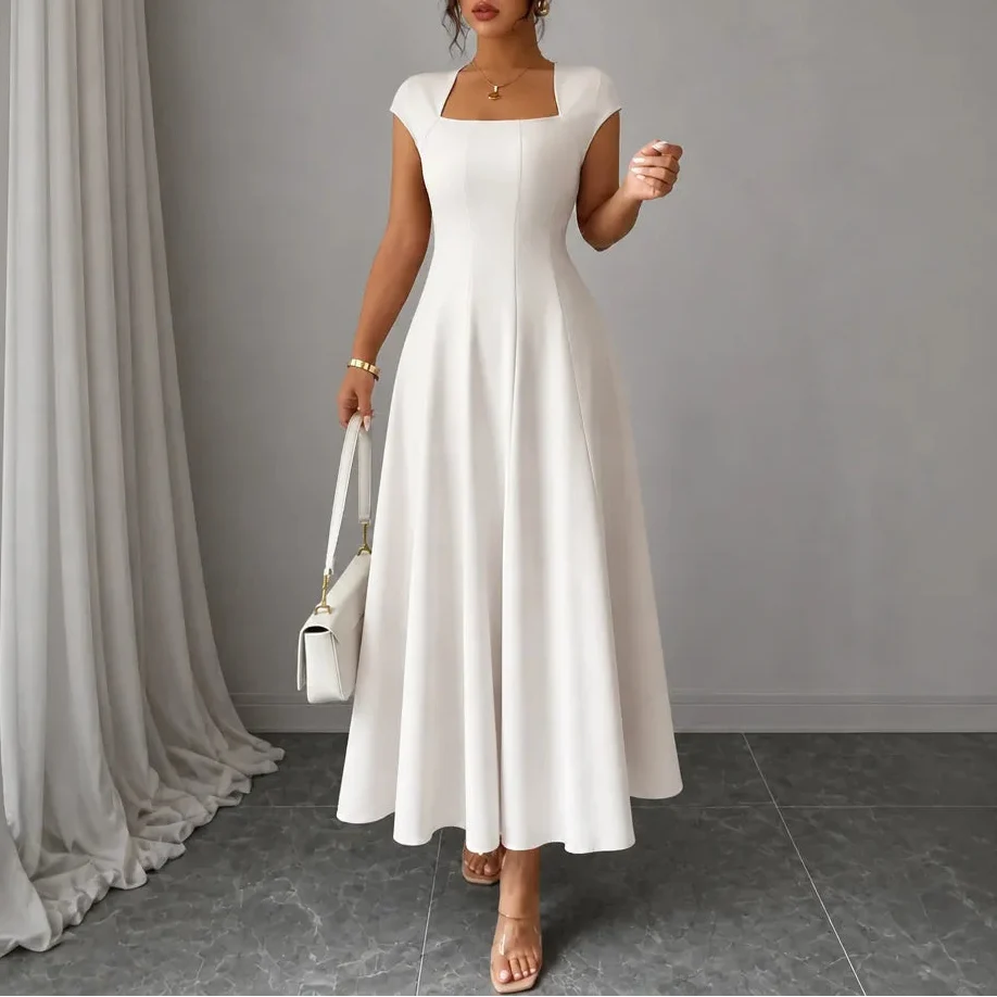 Elowyn | Sculpted Waist Midi Dress