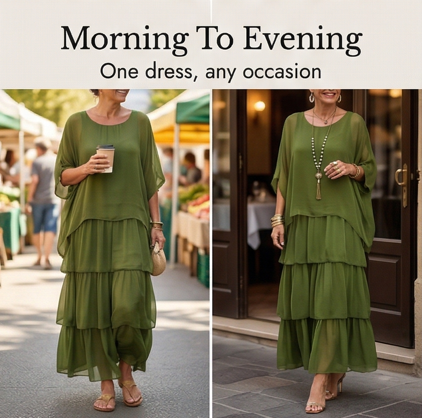 Velara | Tiered Chiffon Maxi Dress