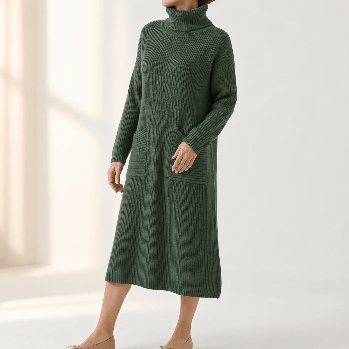 Velara | Relaxed Turtleneck Sweater Dress