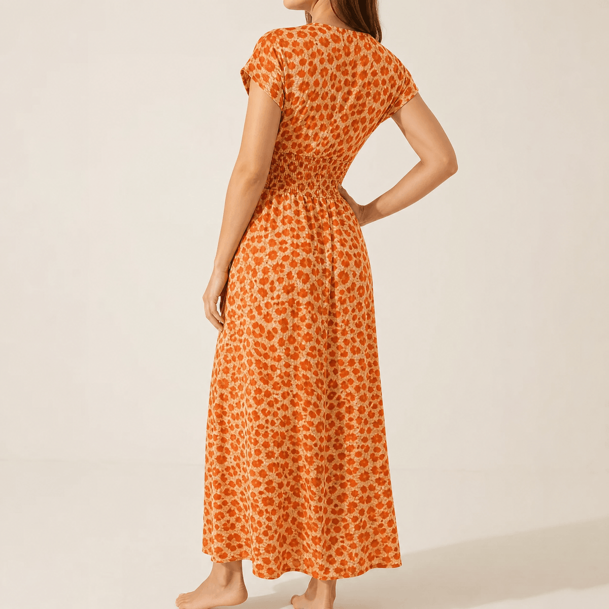 Vivara | Ruched Leopard Maxi Dress