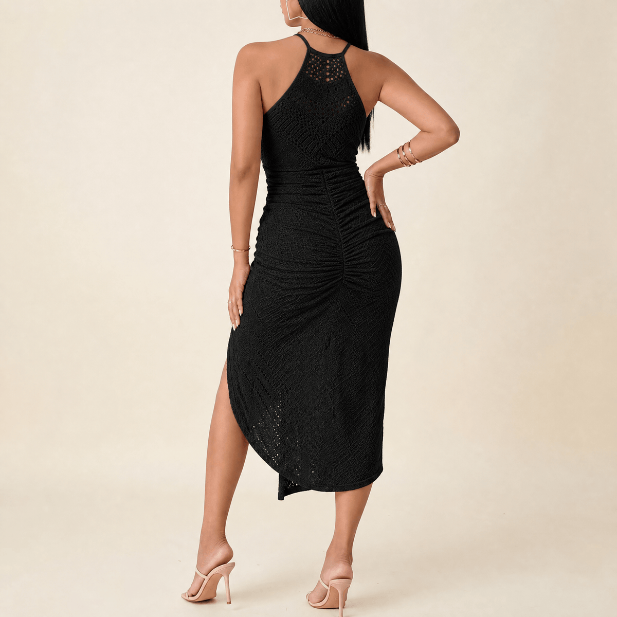 Vivara | Lace Halterneck Maxi Dress