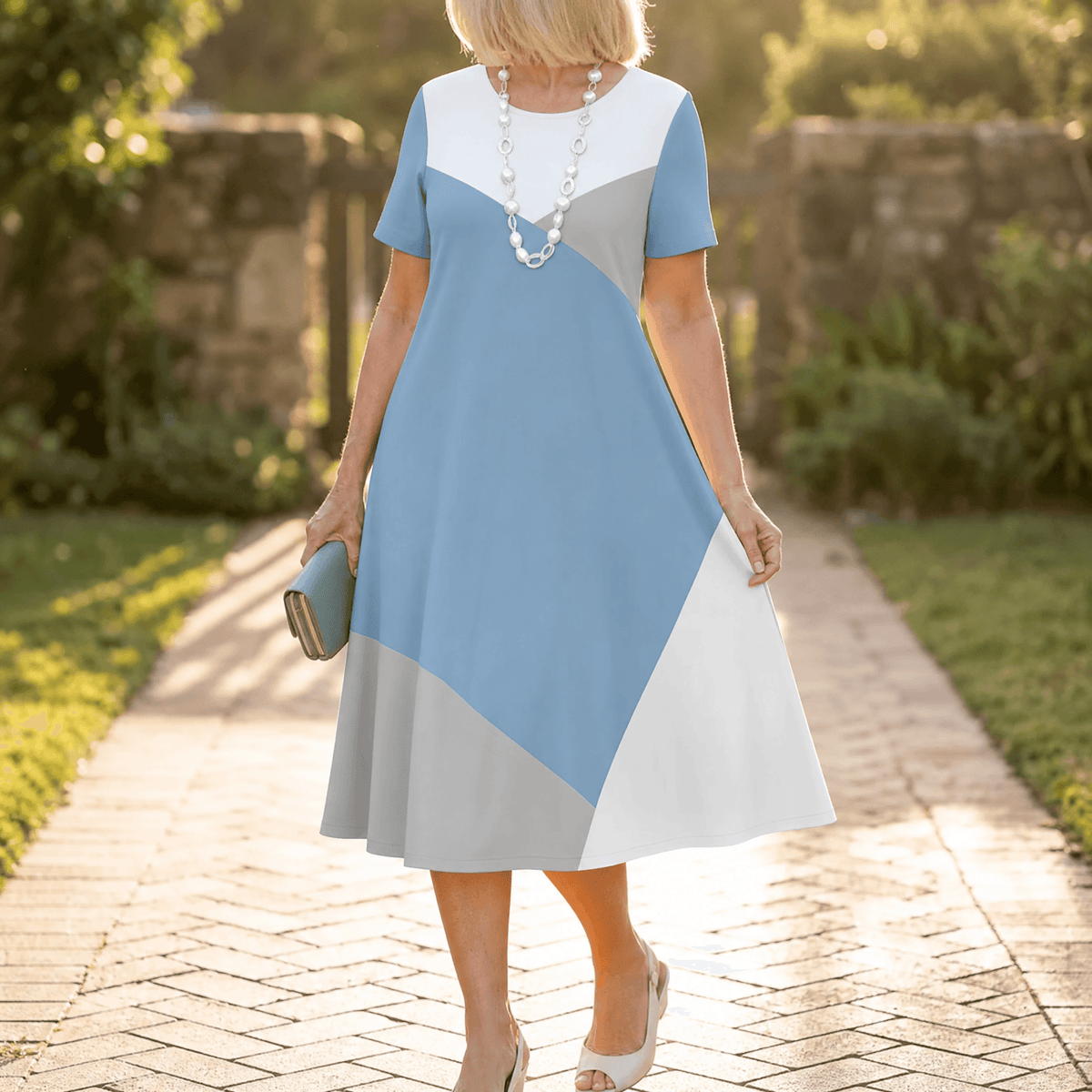 Vivara | Pleated Gradient Print Dress