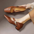 Quera - Chiseled Square-Toe Mary Jane Pump