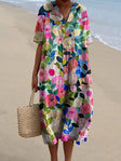 Lima | Watercolour Floral Midi Dress