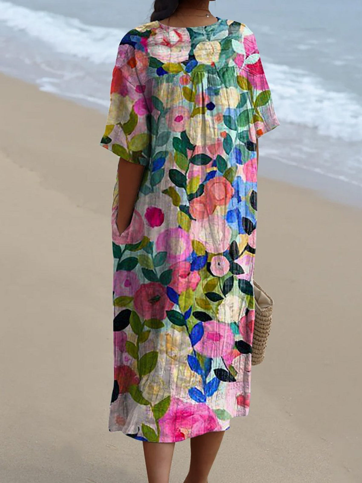 Lima | Watercolour Floral Midi Dress