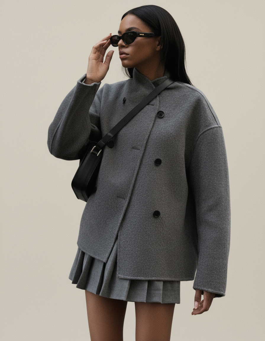 Margot | Asymmetrical Button Coat