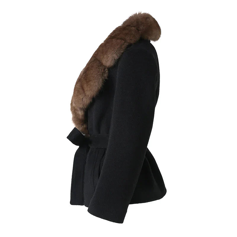 Vivian | Faux Fur Belted Coat