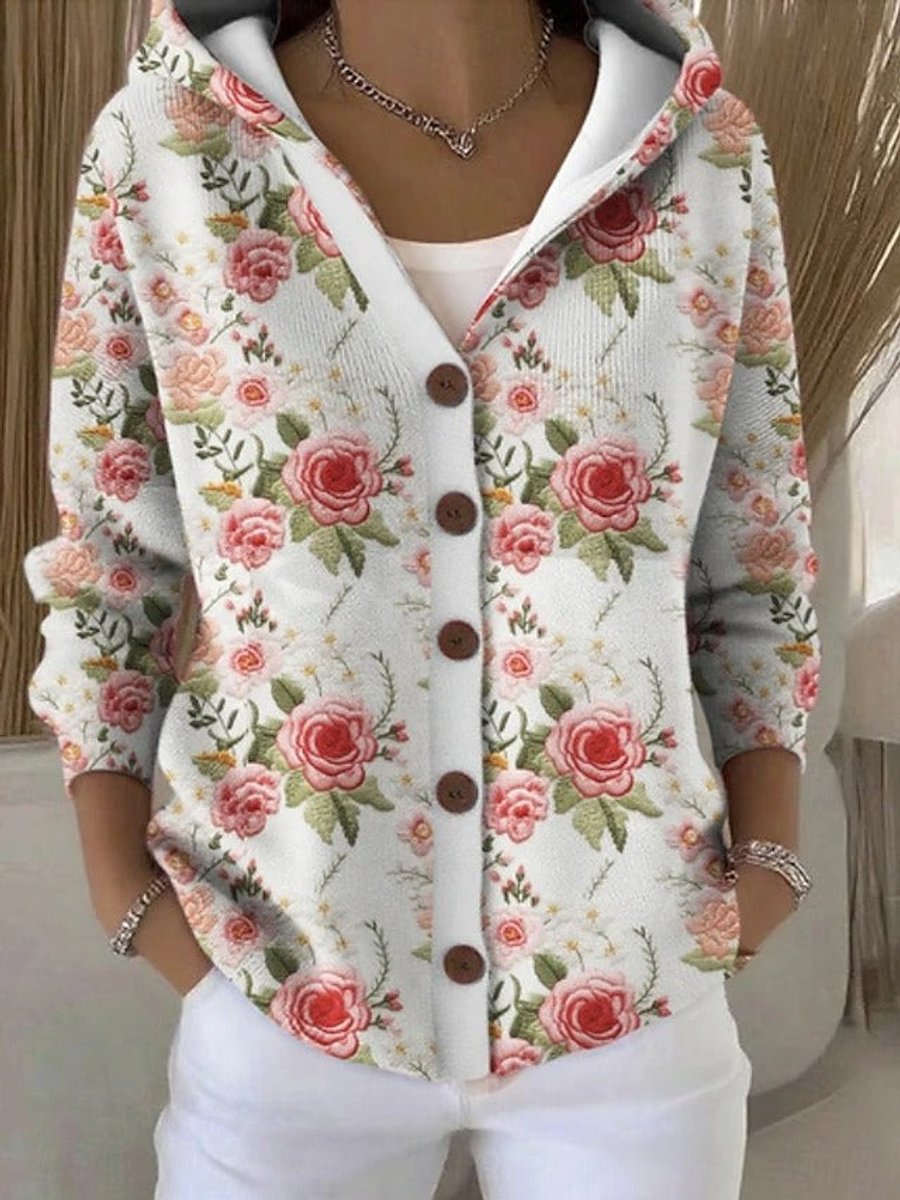 Scarlett | Patchwork Hooded Cardigan